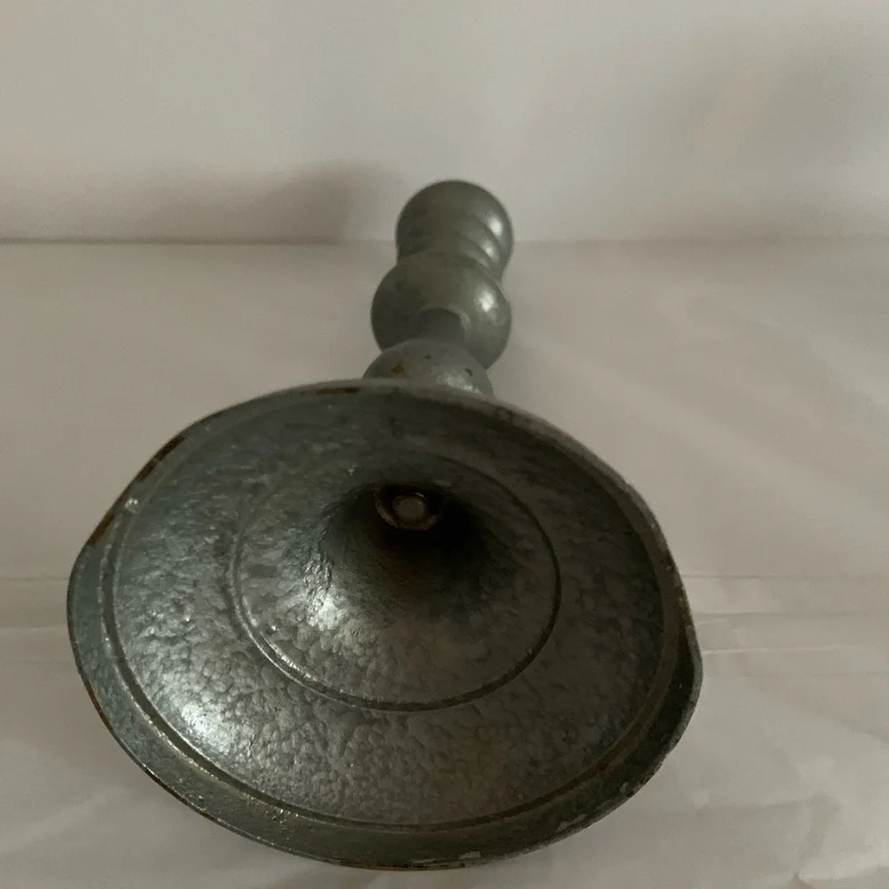 Vintage Set Of 3 Gray Candle Holders